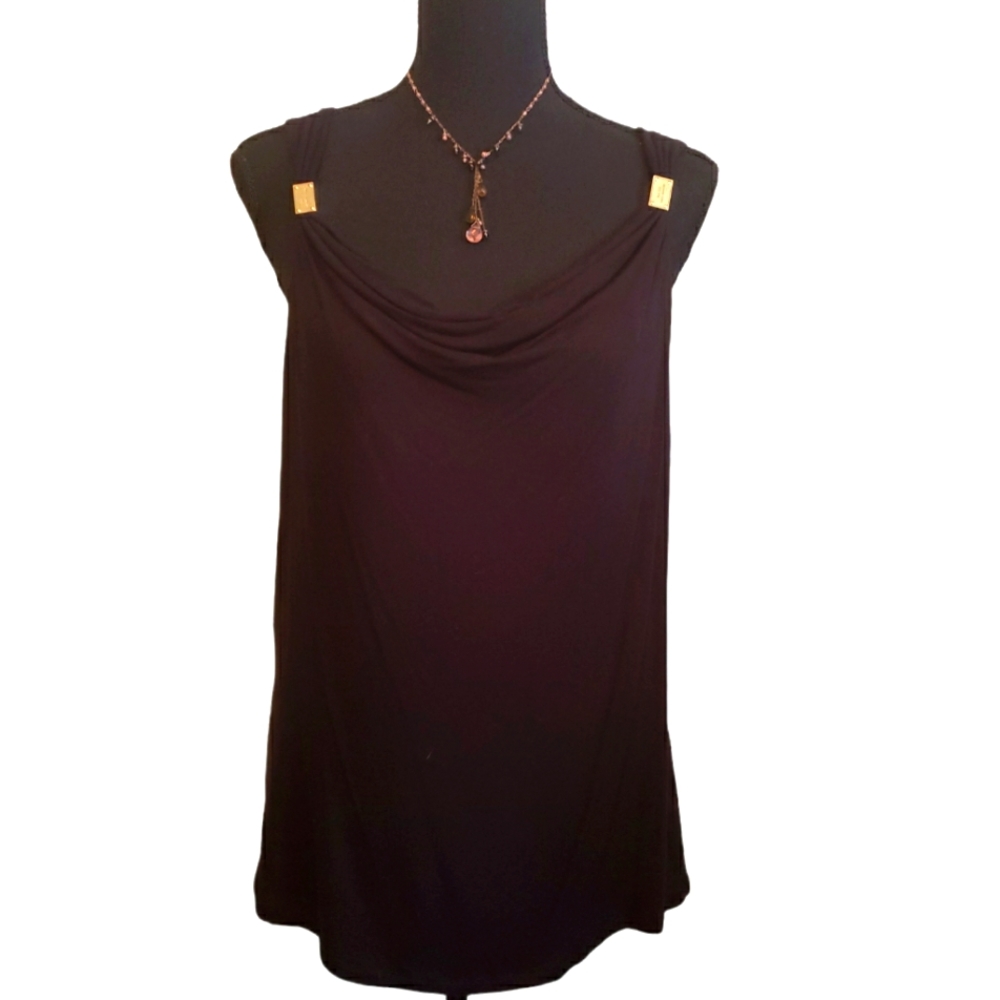 MICHAEL KORS black top w/goldtone accents